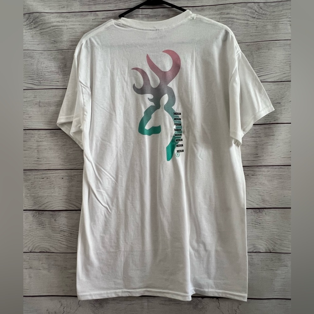 Ladies Browning Tee Shirt with Doe and Buck